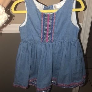 Light denim embroidered dress 2T